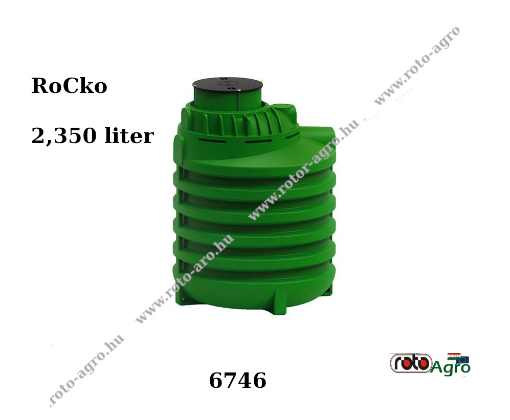 6746 RoCko víztartály 2350 literes 1,500 mm álló fedéllel